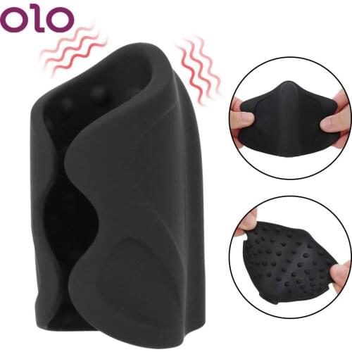 OLO Penis Extender Blowjob Glans Vibrator Delayed Ejaculation Male Masturbator Penis Delay Trainer Sex Toys for Men 10 Modes
