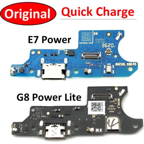 Original New USB Charging Port Board Flex Cable Connector Parts For Moto E7 Power Microphone Module