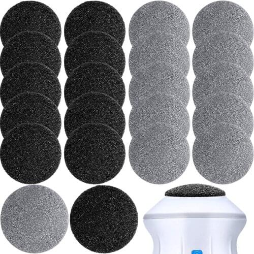 20pcs Electric Foot File Vacuum Callus Remover Rechargeable Foot Files Clean Tools Feet Care for Hard Cracked Skin