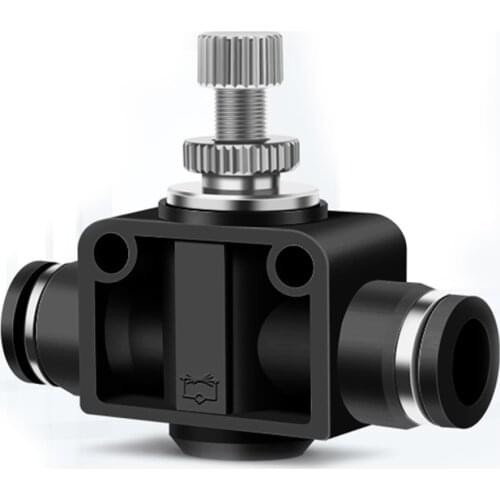 Black Boutique SA pneumatic quick coupling 4mm 6mm 8mm 10mm 12mm hose air flow manual control valve air speed controller