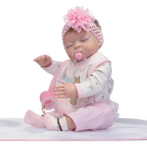 50cm Full Silicone Body Reborn Babies Doll Toys Newborn Girl Baby Doll Kids Birthday Gift Bathe Toy Kids Playmates