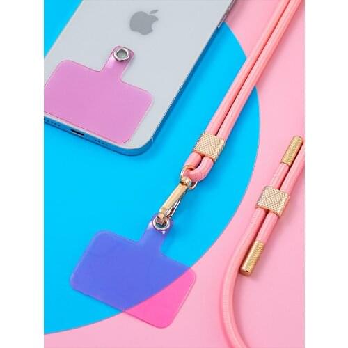 Adjustable Detachable Polyester Multifunctional Mobile Phone Crossbody Strap with Transparent Anchor Durable Pads For All IPhone
