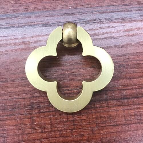 Flower Drop Ring Brass Drawer Knobs Drawer Pull Handle Cabinet Knobs Kitchen Door Knobs Furniture Hardware