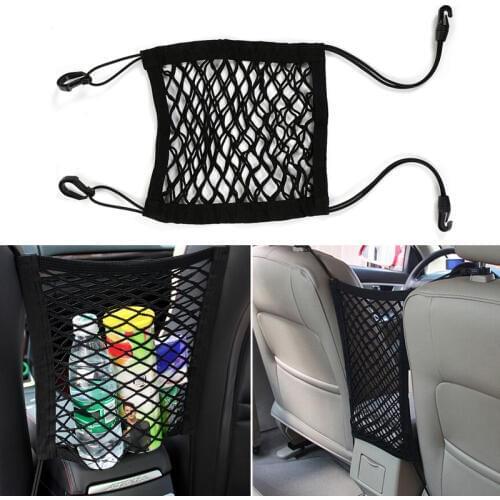 Car Organizer Seat Back Storage Elastic Car Mesh Net Bag For Mercedes Benz W202 W220 W204 W203 W210 W124 W211 W222 X204 AMG CLK