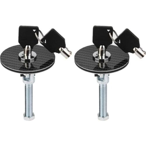 Car Universal Carbon Fiber Style Engine Hood Cover Lock Key Pin Kit Quick Latch Release Car Accessories