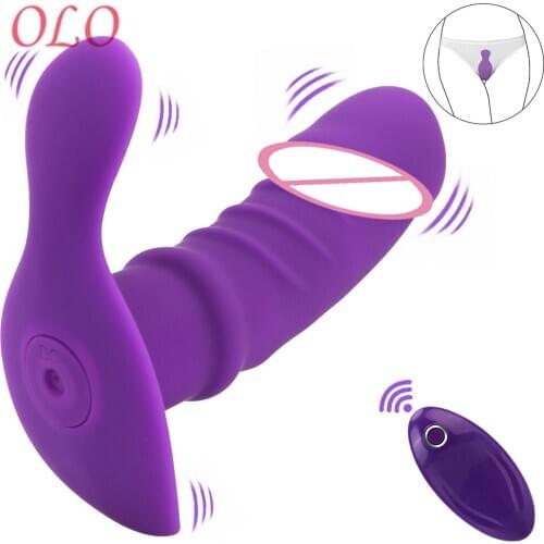 OLO Wearable Dildo Vibrator G-spot Massager Clit Vagina Stimulator Wireless Remote Control 12 Speed Sex Toys for Women