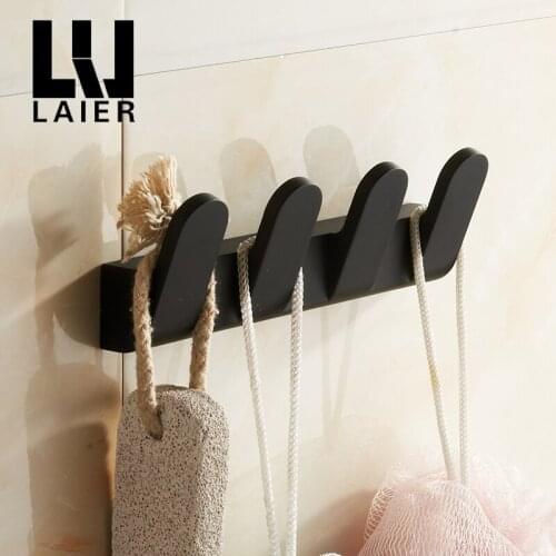Vidric Black Robe Hook bathroom Hook wall hook Hanger Hotel Bathroom Accessories Wall Mounted