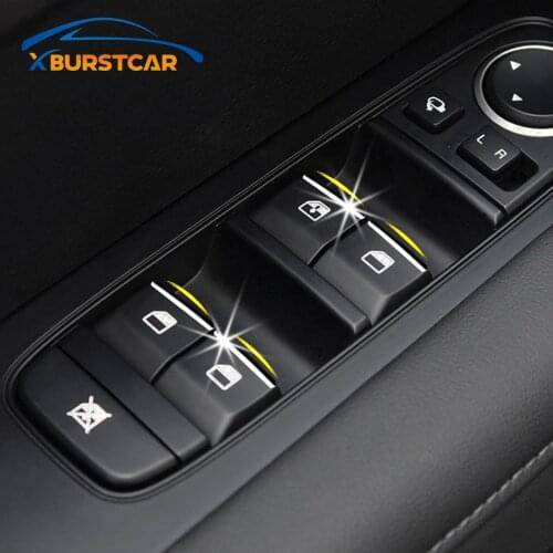 Xburstcar Auto for KIA Sportage R RIO K2 K3 K5 Forte Accessories 7Pcs/Set Stainless Steel Windows Lift Buttons Sequins Trim