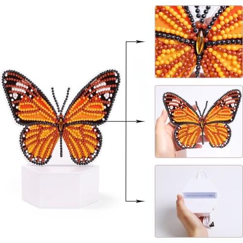 ZOOYA DIY Diamond Painting Led Light Lamp Special Shaped Butterfly Diamond Mosaic Cross Stitch Embroidery Diamond Art Rhinestone