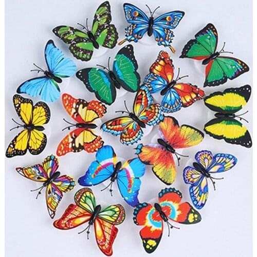 1 Pcs LED Night Light Butterfly Colorful Changing Night Lamp for Home Room Outdoor Garden Holiday Decoration Lights Random Color
