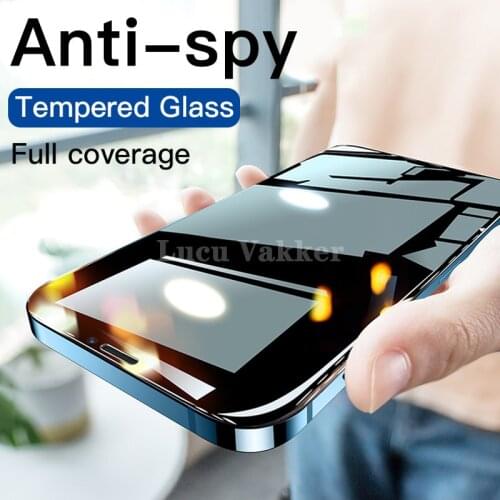 Anti Spy Peep Privacy Tempered Glass For iPhone 12 11 Pro XS Max XR X Screen Protector for iPhone 6 6S 7 8 Plus SE 2020 Film