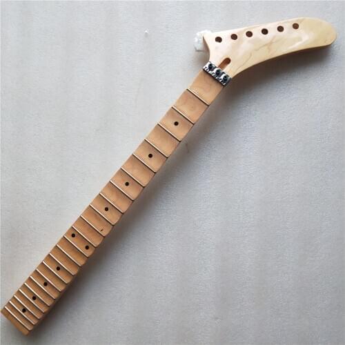 Banana headstock Full scalloped Guitar Neck Replacement 22 Fret Maple electric guitar part gloss