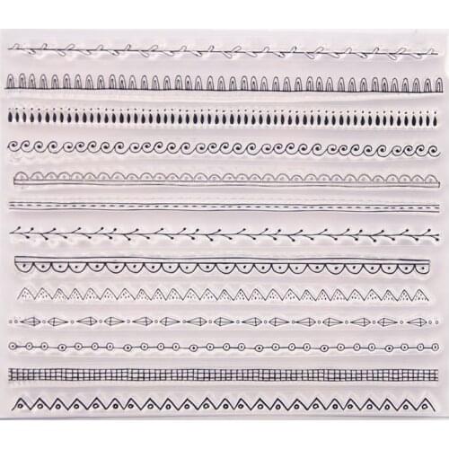 Many Patterns Lace Clear Stamps Transparent Silicone Stamp for DIY Scrapbooking Paper Card Craft Tools