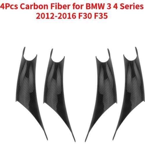 Carbon Fiber Car Interior Door Panel Grab Handle Covers Armrest Protective Trim for BMW 3 4 Series 2012-2016 F30 F35
