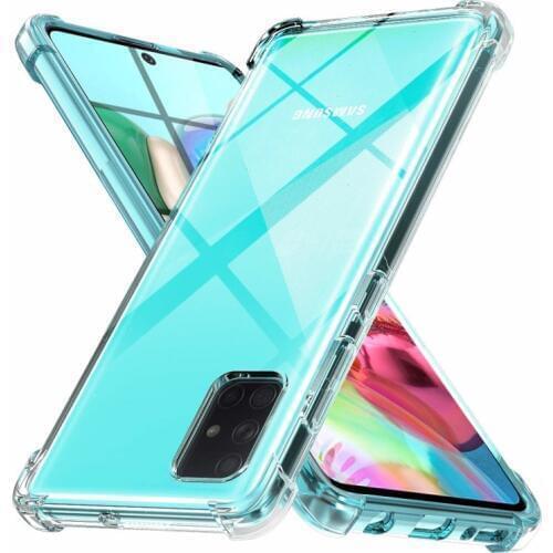 Silicone soft phone cover case on the For samsung Galaxy a51 a71 2019 sm a515f a715f a 51 71 Transparent shockproof coque fundas