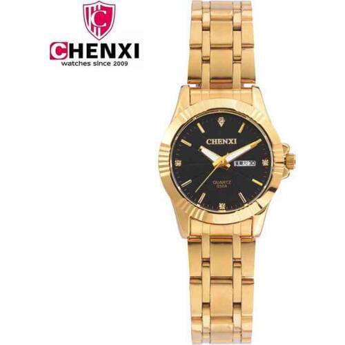 CHENXI Brands High Quality Watches Ladies Quartz Stainless Steel Gold Watch Men and Women Business Couple WristWatch PENGNATATE