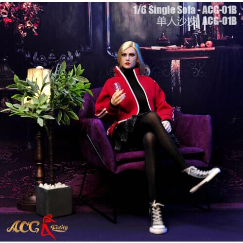 ACGTOYS 1/6 Soldier Fabric Sofa Chair Lounge Chair Model Suitable for 15-35cm Doll Scene