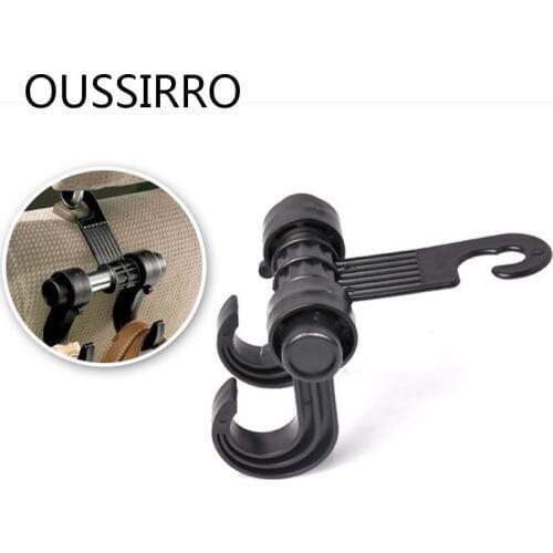 1Pcs New Double Storage Hook For Auto Car Back Seat Headrest Hanger Holder Hooks Clips Automobile Interior Storaging Accessories