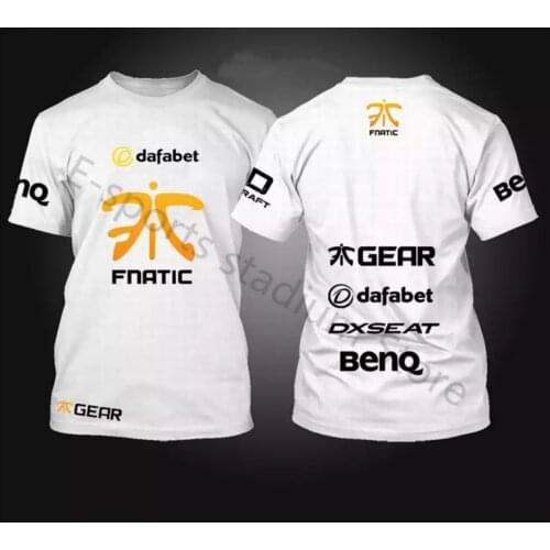 E-sports League of Legends LOL CSGO DOTA2 T-shirt Gaming Event Short Sleeve Mens T-shirt 2021 New FNC Fnatic Team Uniform