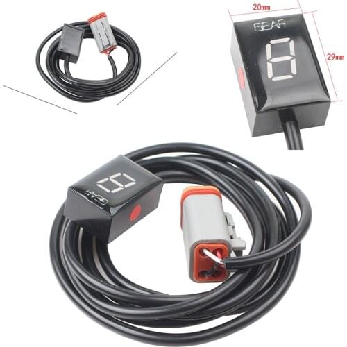 Motorcycle 1-6 Level ECU Plug Mount Gear Indicator Red LED Display For Harley Motorbike 2010 2011 2012 2013 2014 2015 2016 2017
