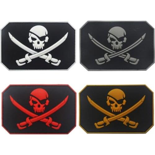 Jolly Roger flag patch Calico Jack skull pirate PVC tactical Jolly touch fastener patch Tactical Combat Badge patches