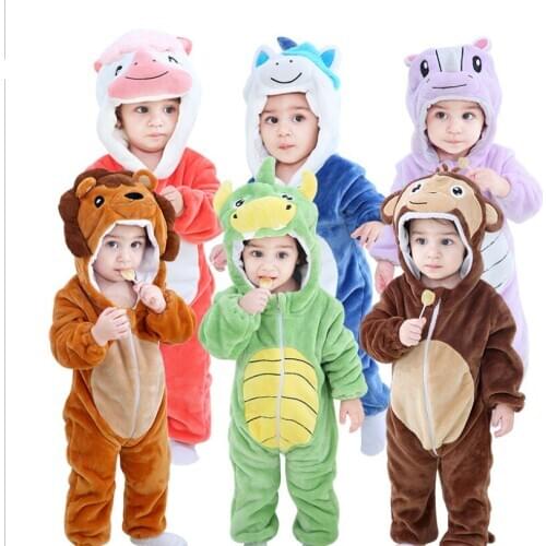 2020 Infant Romper Baby Boys Girls Jumpsuit New born Bebe Clothing Hooded Toddler Baby Clothes Cute bear Romper Baby Costumes