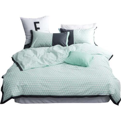 Hotel white 100% cotton Three-dimensional Bedding set King Queen Twin size 4Pcs White Wedding Bed set Duvet cover Bedsheet
