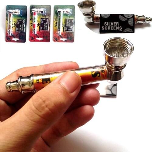 Metal Pipe Smoking Pipes Smoke Detectors Grinder Smoke Narguile Jamaica Tobacco pipe Strainer