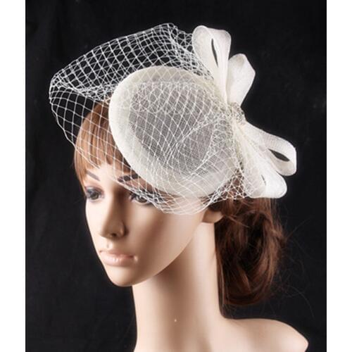 Fashion Sinamay Veil Party Race Women Fascinators Hat Mesh Bridal Headwear Cocktail Church Wedding Hair Accessories FNR160302