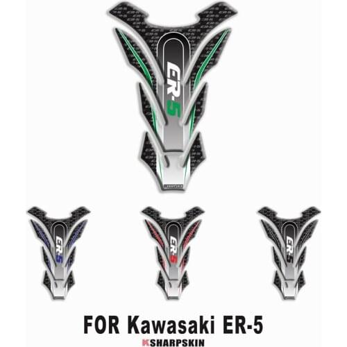 Motorcycle 3D fuel tank pad sticker protective decorative decal FOR KAWASAKI ER-5 er5 Fishbone Protective Decals