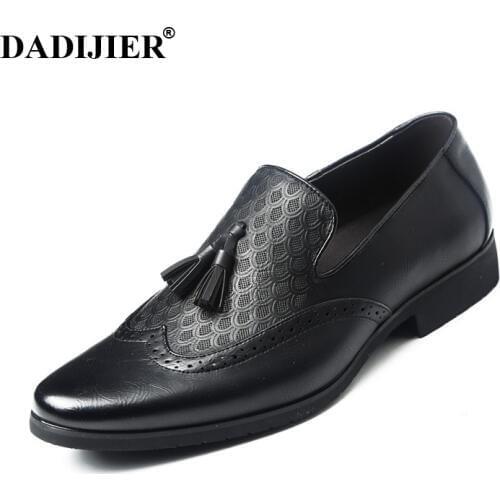 DADIJIER New Men Dress Moccasins Slip-On Loafers Breathable man made Leather Shoes Driving Men Flats Shoes ST93