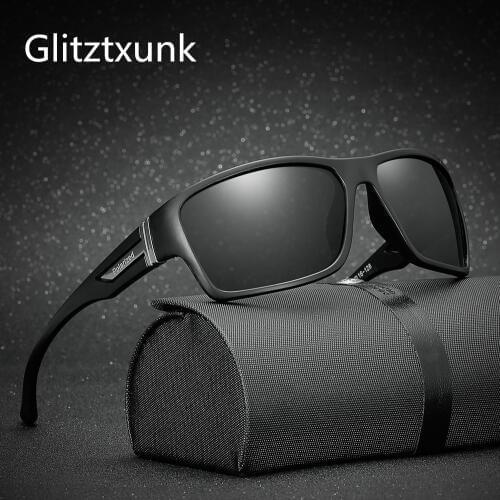 Gliztzxunk New Polarized Sunglasses Men Classic Brand Design Fashion Square Male Eyewear Sun Glasses Travel UV400 Glasses oculos