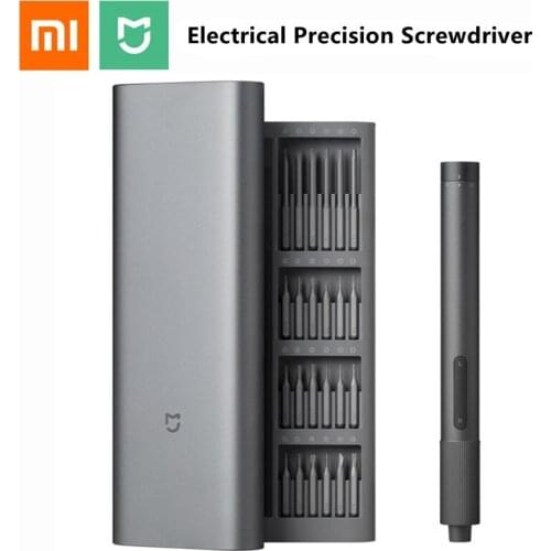 Xiaomi Mijia Electrical Precision Screwdriver Kit 2 Gear Torque 400 Screw 1 Type-C Rechargeable Magnetic Aluminum Case Box
