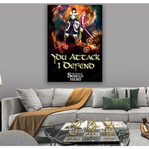 Anime Shield Hero Naofumi Wall Picture Poster Canvas Painting Wall Hanging Poster Home Decoration Pictures