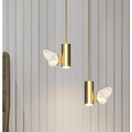 Nordic Light Luxury Creative Master Bedroom Chandelier Crystal Butterfly Light Simple Modern Bar Net Red Bedside Chandelier