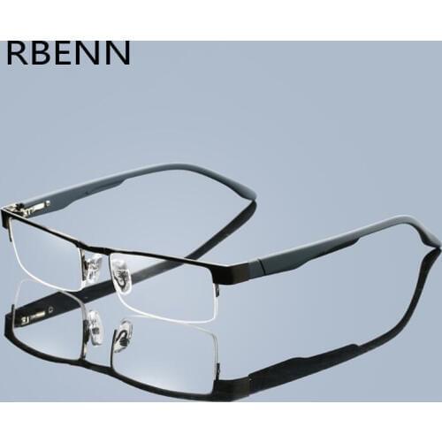 RBENN Metal Reading Glasses Men High Quality Business Hyperopia Glasses Women Reading eyewear +1.25 1.75 2.25 2.75 3.25 4.5 5.0