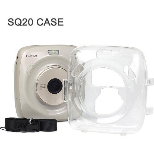 Fujifilm Instax Square SQ20 Camera Case Crystal PVC Transparent Strap Shoulder Bag Protector Instant Film Camera Shell Cover