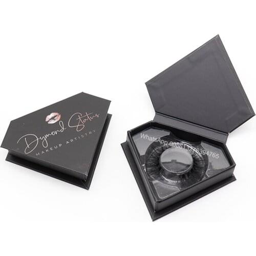 Eyelash Vendor Customized Boxes Lashes Mink Eyelashes Natrual Makeup 3D Maquiagem Custom Diamond Eyelash Case Free Lash Tray