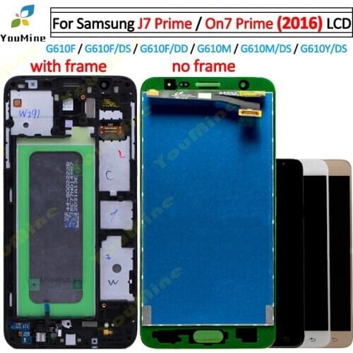 For SAMSUNG Galaxy J7 Prime 2016 LCD Touch Screen with Frame G610 G610F G610M For SAMSUNG J7 Prime G610 Display On7 Prime LCD