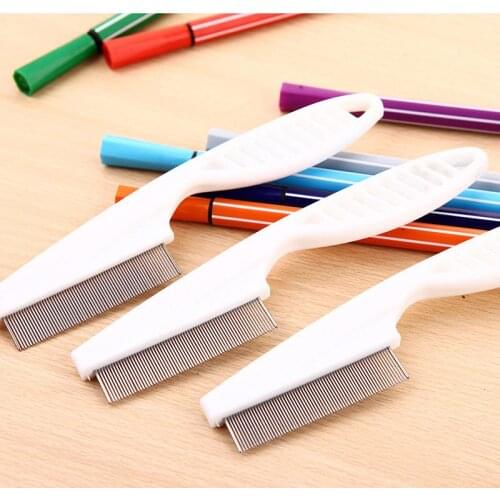 Protect Flea Comb For Cats Dogs Pet Stainless Steel Comfort Flea Hair Grooming Tools Deworming Brush Short Long Hair Fur Remove