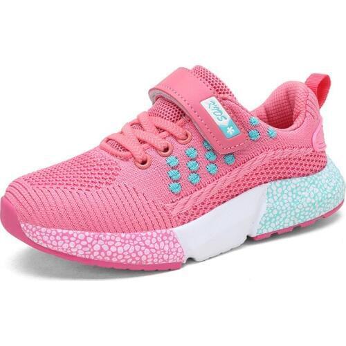 Skoex Children Sport Shoes Girls Fashion Soft Bottom Lightweight Running Sneakers Breathable Non-slip Kid Tennis Training Shoe