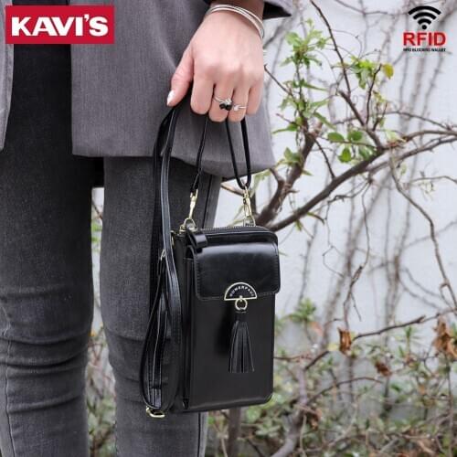 KAVIS Crossbody Cell Phone Shoulder Bags New Arrival Cellphone Bag Fashion Daily Use Card Holder Mini Handbag Wallet for Women