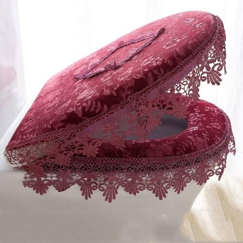 Toilet Cushion Two-piece Set Household Zipper Toilet Seat Cover Waterproof Toilet Mat Set European-style Toilet Cover Washable