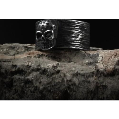 Unique 316L Stainless Steel Heavy Sugar Skull Ring Mens Mandala Flower Santa Muerte Biker designer Jewelry DropshippinOSR260