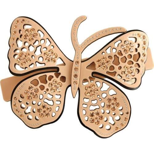 French Design Hair Barrette for Women Lady Hair Accessory - Rhinestone Hair Jewelry Ornament Clip for Tiara Wedding Party Dance