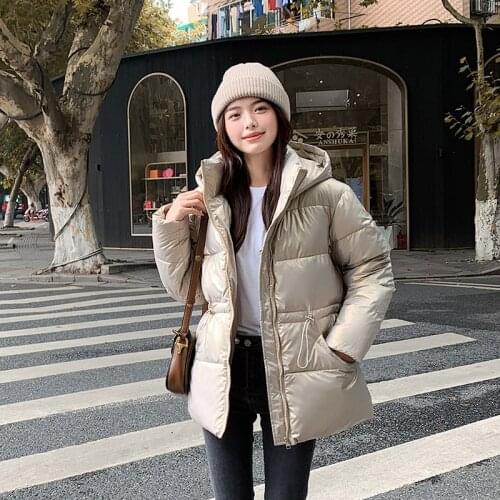 2021 Winter Women Jacket Long Hooded Cotton Padded Female Coat High Quality Warm Outwear Womens Parka Manteau Femme