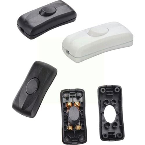 1set On/off Inline Switch 220v Black White Color Table Fixed Screw Switch Lamp Light Desk Cable Cord Dropshipping Wholesale R1q4