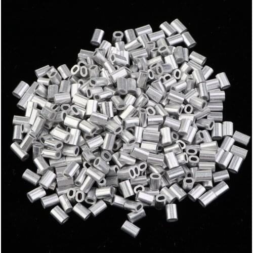 1000x Durable Fishing Aluminium Crimp Sleeves Fishing Tackle Connector for Fish