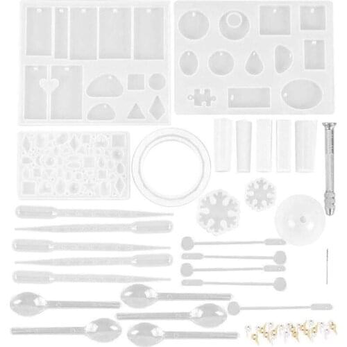 127 Pcs of DIY Bracelet Pendant Epoxy Mold Set Bangle Pendant Silicone Mold for Epoxy Resin,Jewelry Bracelet Craft Pendant Mold
