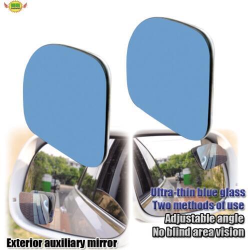 2pcs Car 360 Degree half angle Blind Spot Mirror auto accessories blue adjustable Wide Angle Blindspot Rearview Parking Mirror
